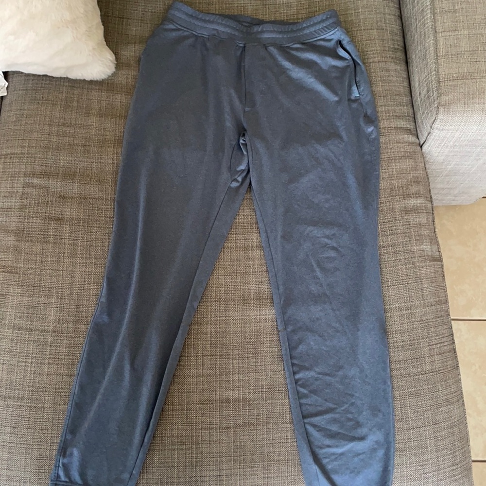 Myles Apparel men’s athletic pants. Storm cotton jogger in Heather coal. Medium